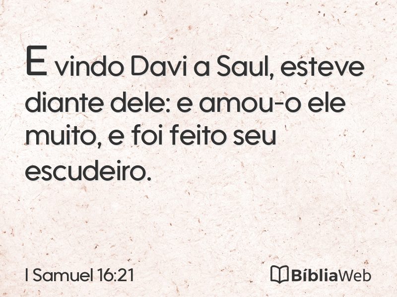 I Samuel 16:21 em imagem para compartilhar