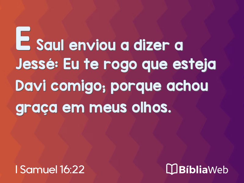 I Samuel 16:22 em imagem para compartilhar