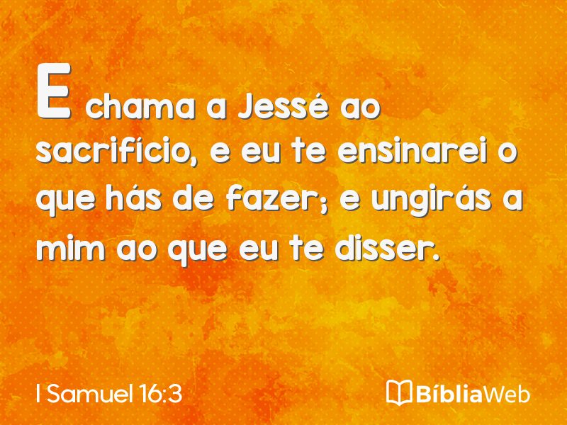 I Samuel 16:3 em imagem para compartilhar