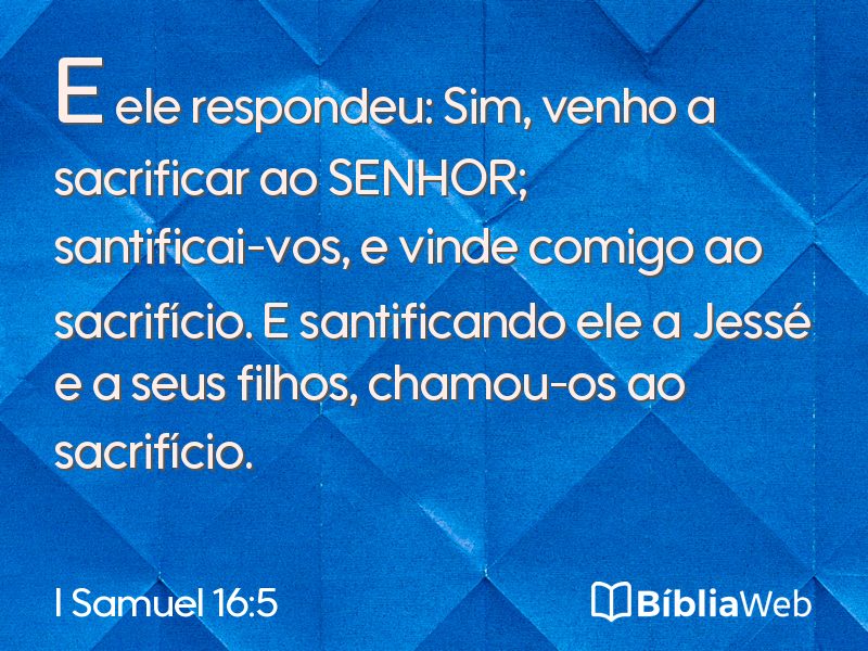 I Samuel 16:5 em imagem para compartilhar
