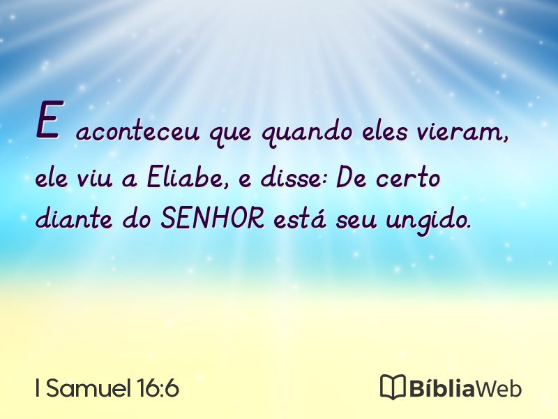 I Samuel 16:6 em imagem para compartilhar