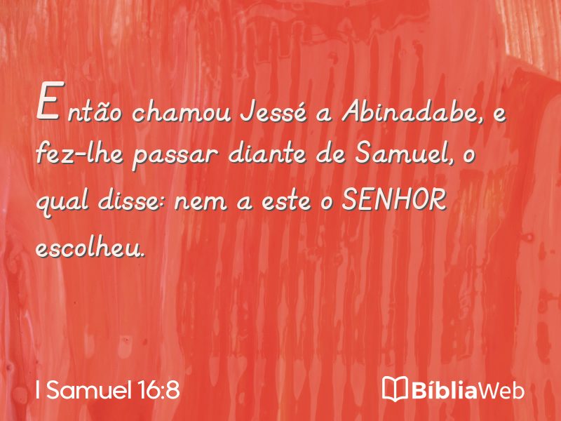 I Samuel 16:8 em imagem para compartilhar