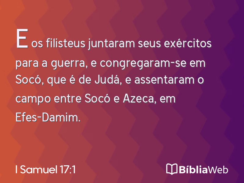 I Samuel 17:1 em imagem para compartilhar
