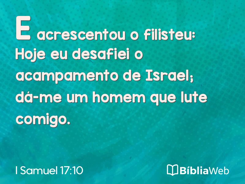 I Samuel 17:10 em imagem para compartilhar
