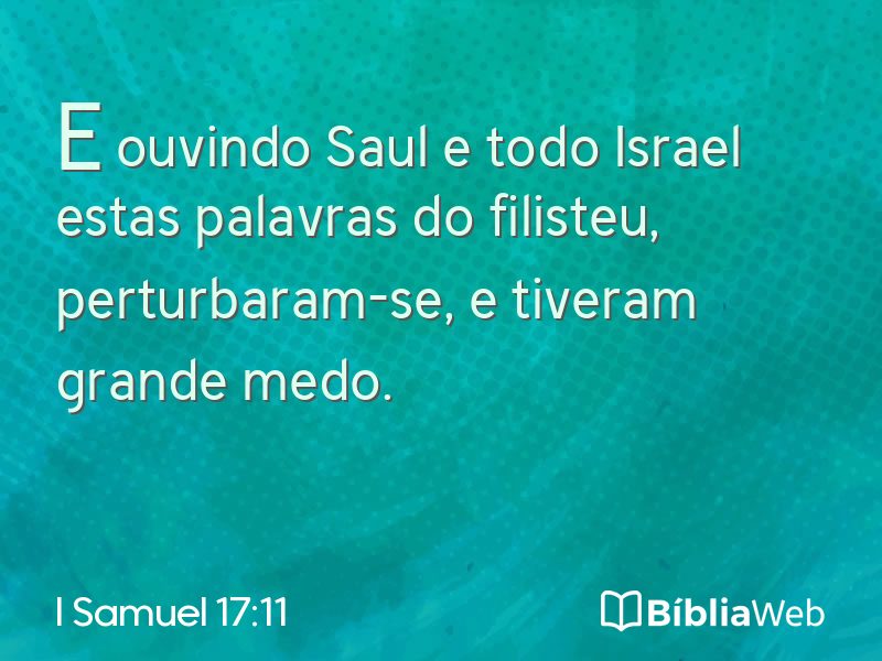I Samuel 17:11 em imagem para compartilhar