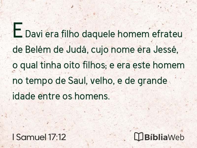 I Samuel 17:12 em imagem para compartilhar