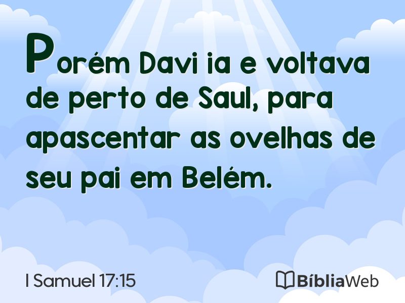 I Samuel 17:15 em imagem para compartilhar