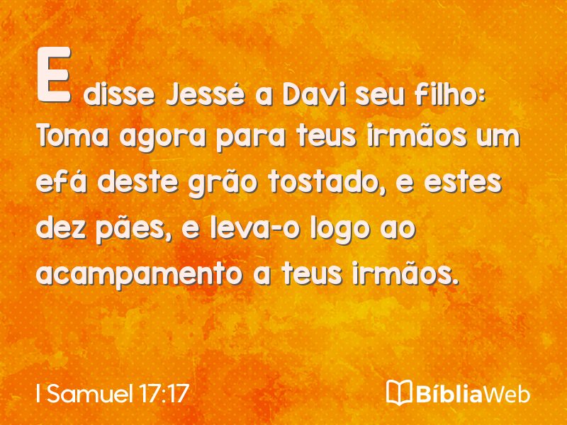 I Samuel 17:17 em imagem para compartilhar
