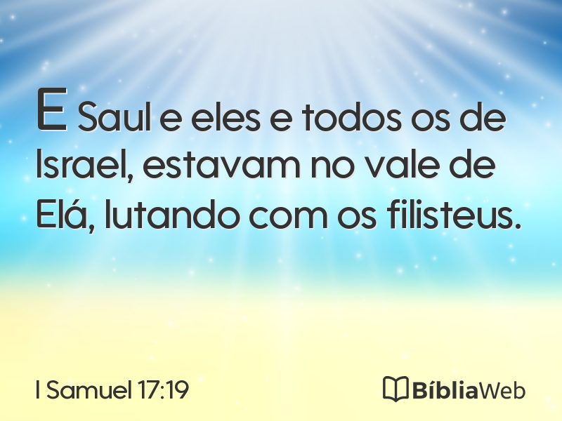 I Samuel 17:19 em imagem para compartilhar