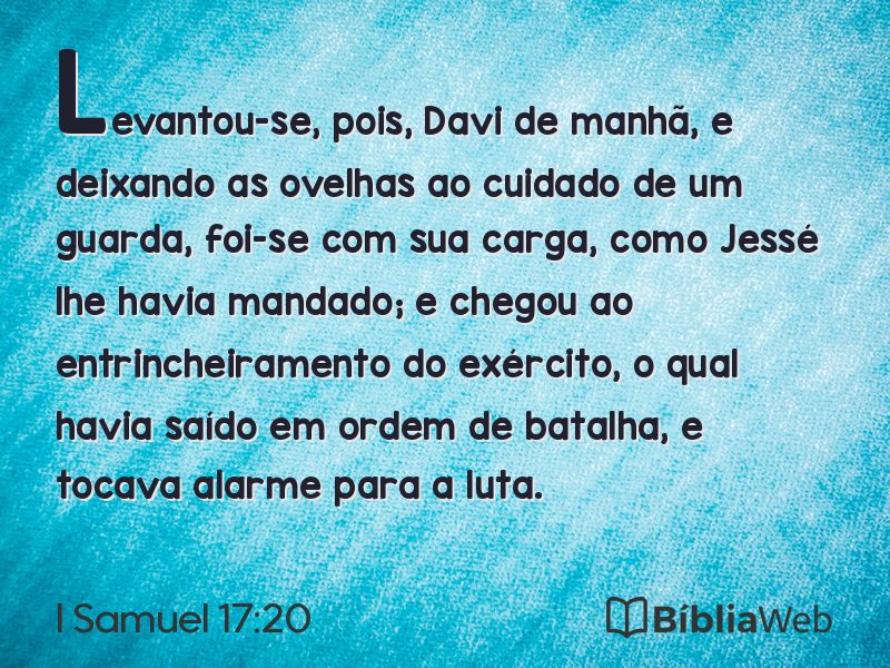 I Samuel 17:20 em imagem para compartilhar