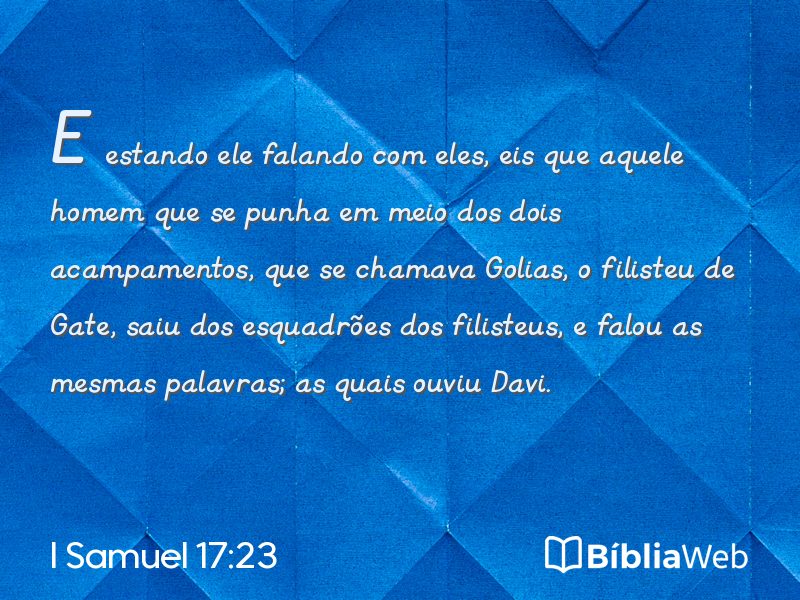I Samuel 17:23 em imagem para compartilhar