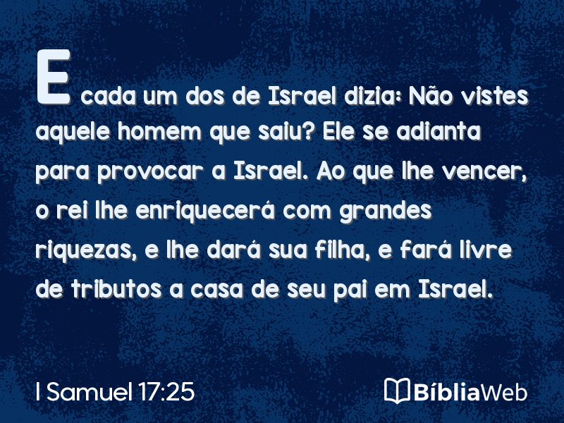 I Samuel 17:25 em imagem para compartilhar