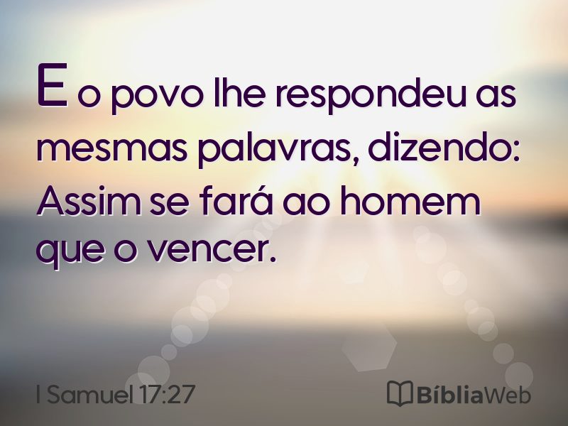 I Samuel 17:27 em imagem para compartilhar