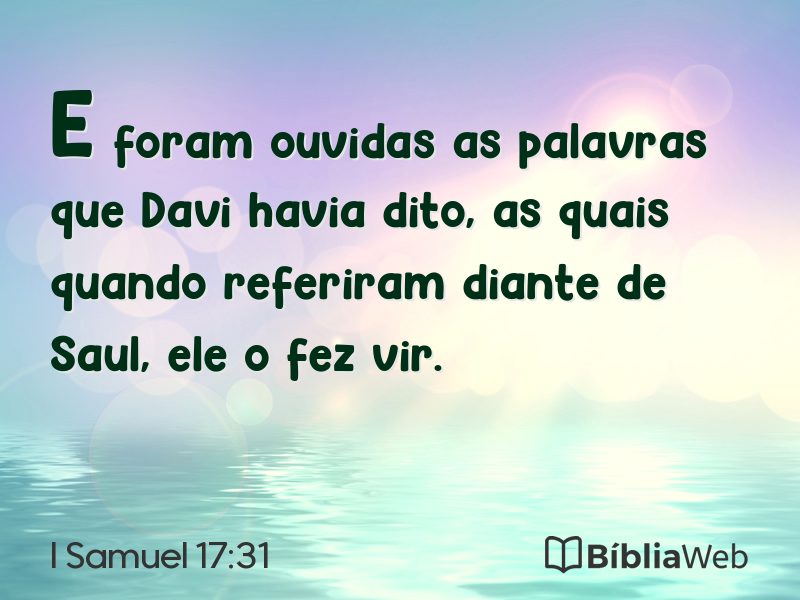 I Samuel 17:31 em imagem para compartilhar