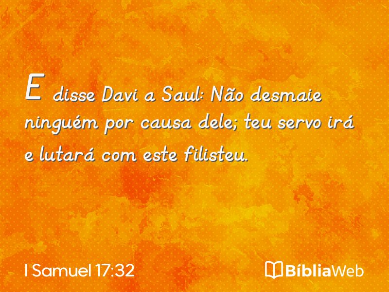 I Samuel 17:32 em imagem para compartilhar