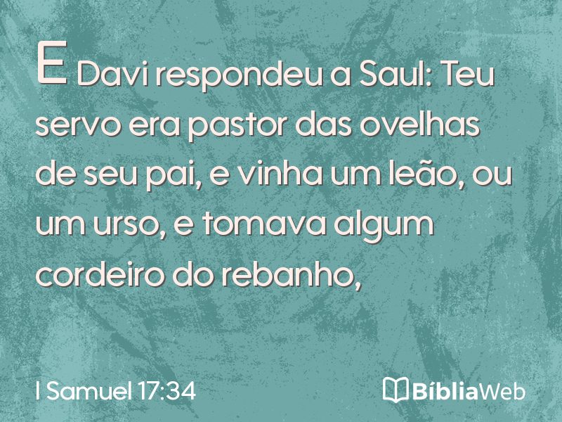 I Samuel 17:34 em imagem para compartilhar