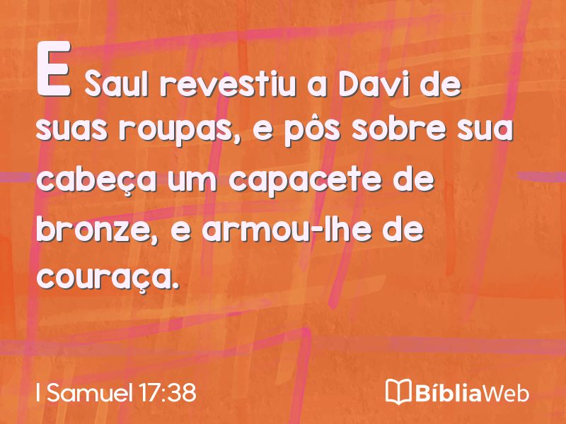 I Samuel 17:38 em imagem para compartilhar