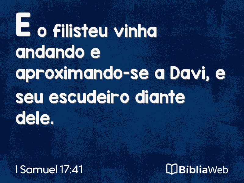 I Samuel 17:41 em imagem para compartilhar