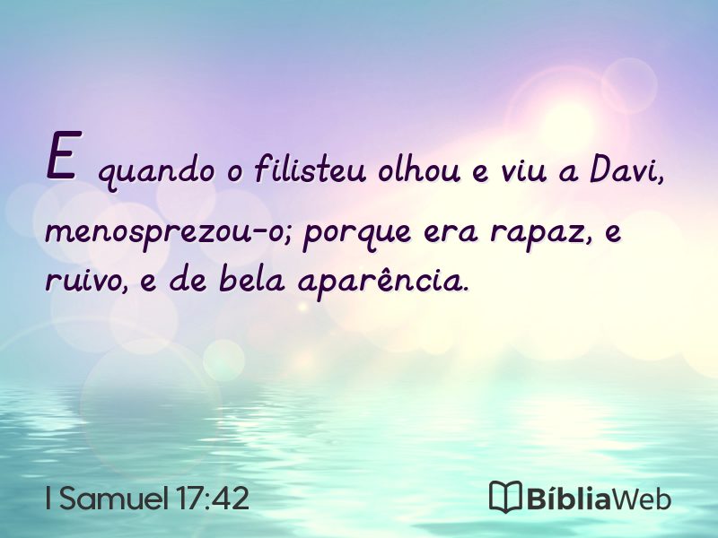 I Samuel 17:42 em imagem para compartilhar