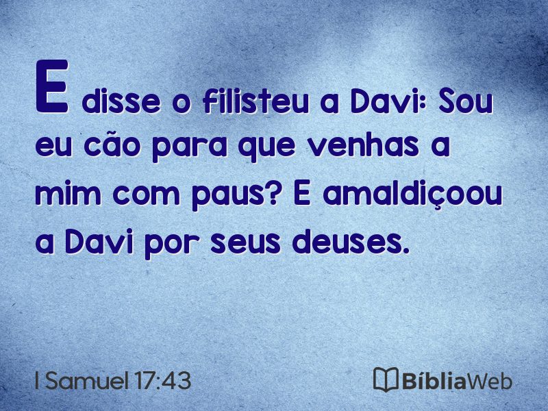 I Samuel 17:43 em imagem para compartilhar