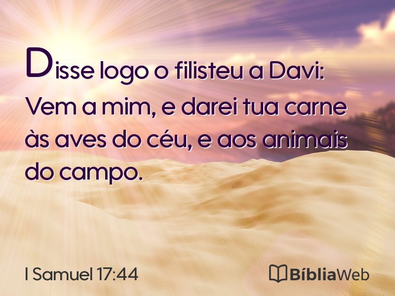 I Samuel 17:44 em imagem para compartilhar