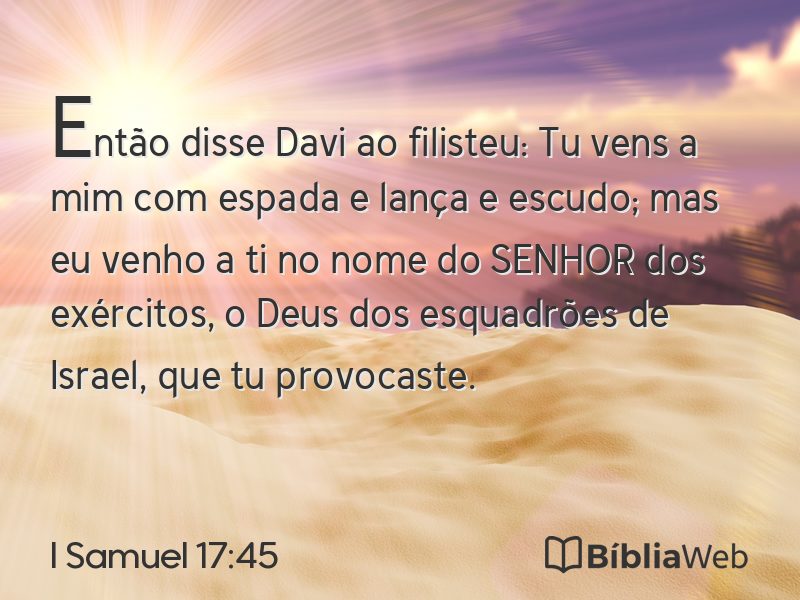 I Samuel 17:45 em imagem para compartilhar