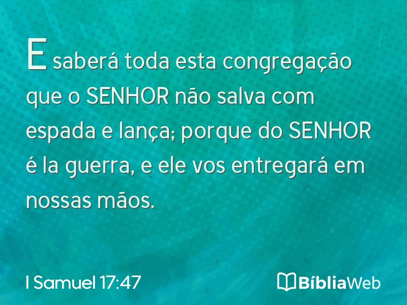 I Samuel 17:47 em imagem para compartilhar