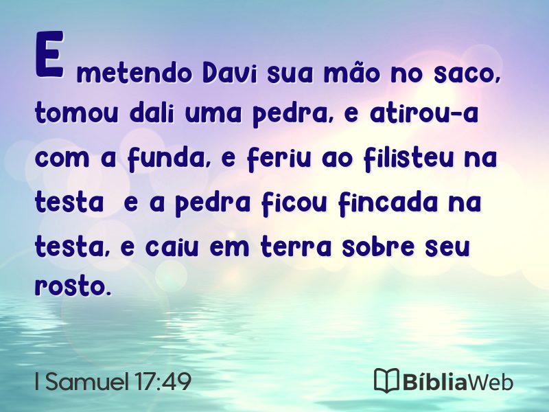 I Samuel 17:49 em imagem para compartilhar