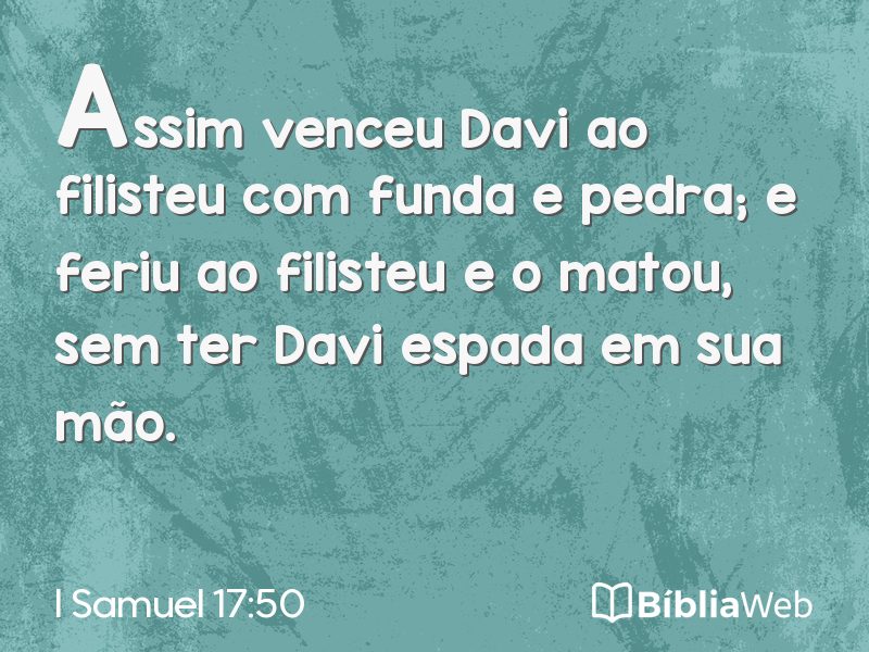 I Samuel 17:50 em imagem para compartilhar