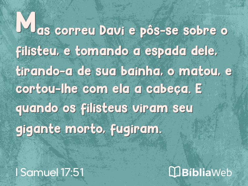 I Samuel 17:51 em imagem para compartilhar