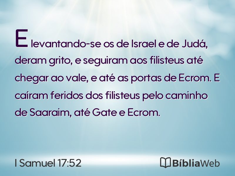 I Samuel 17:52 em imagem para compartilhar