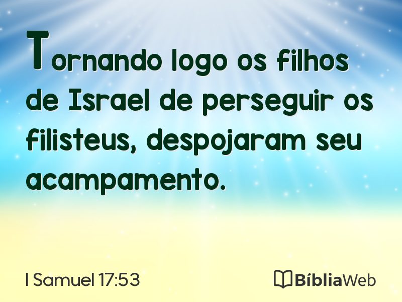 I Samuel 17:53 em imagem para compartilhar