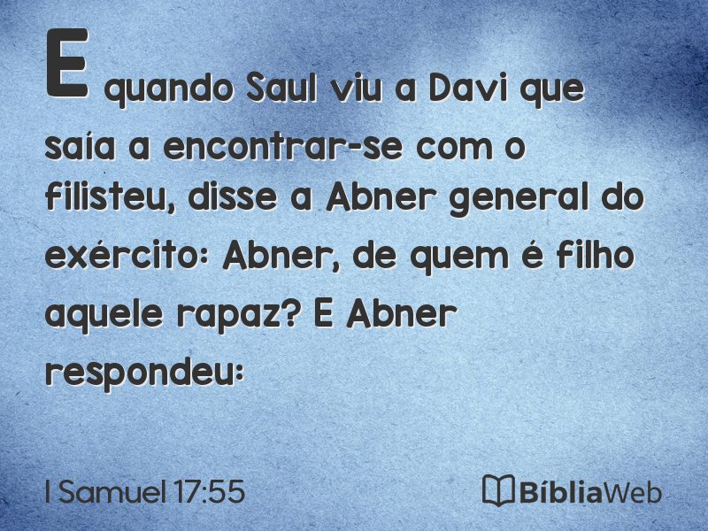 I Samuel 17:55 em imagem para compartilhar