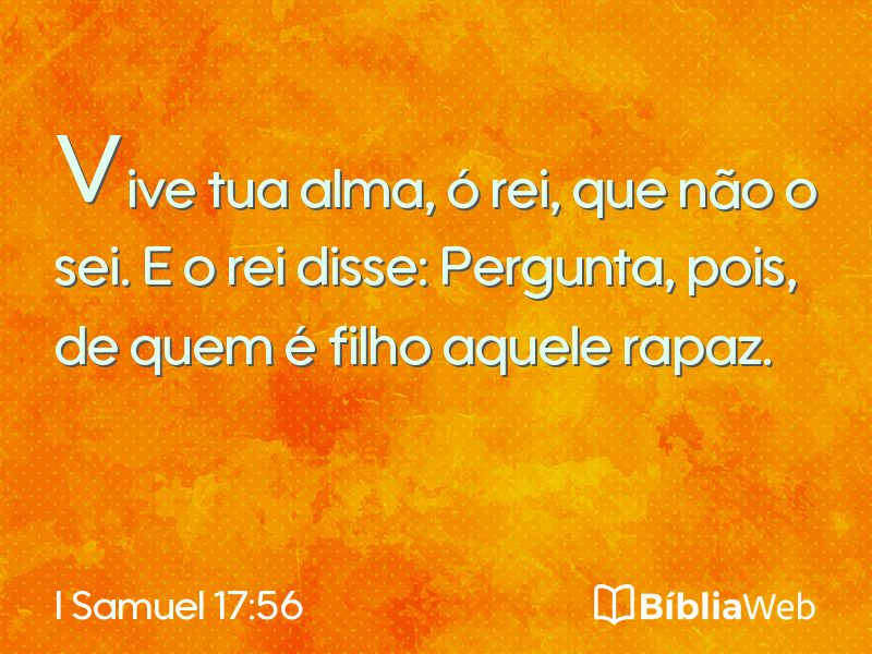 I Samuel 17:56 em imagem para compartilhar