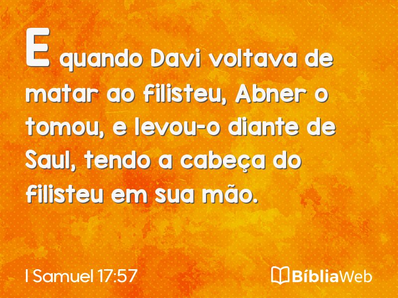 I Samuel 17:57 em imagem para compartilhar