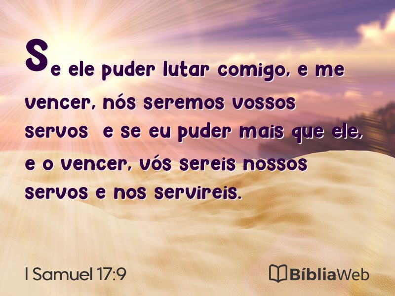 I Samuel 17:9 em imagem para compartilhar