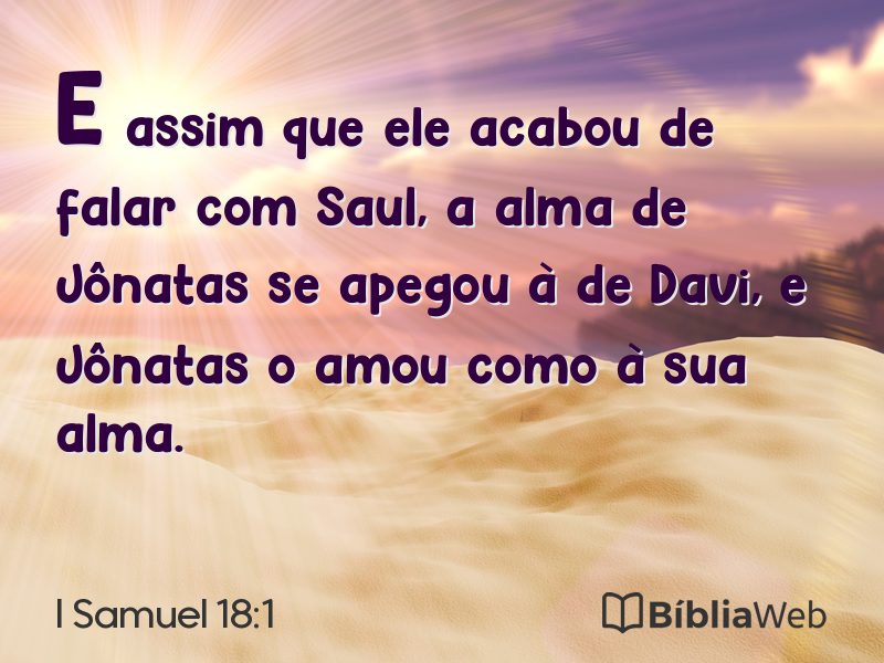 I Samuel 18:1 em imagem para compartilhar