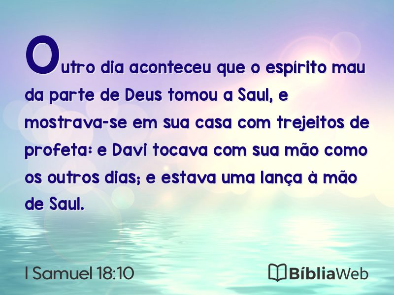 I Samuel 18:10 em imagem para compartilhar