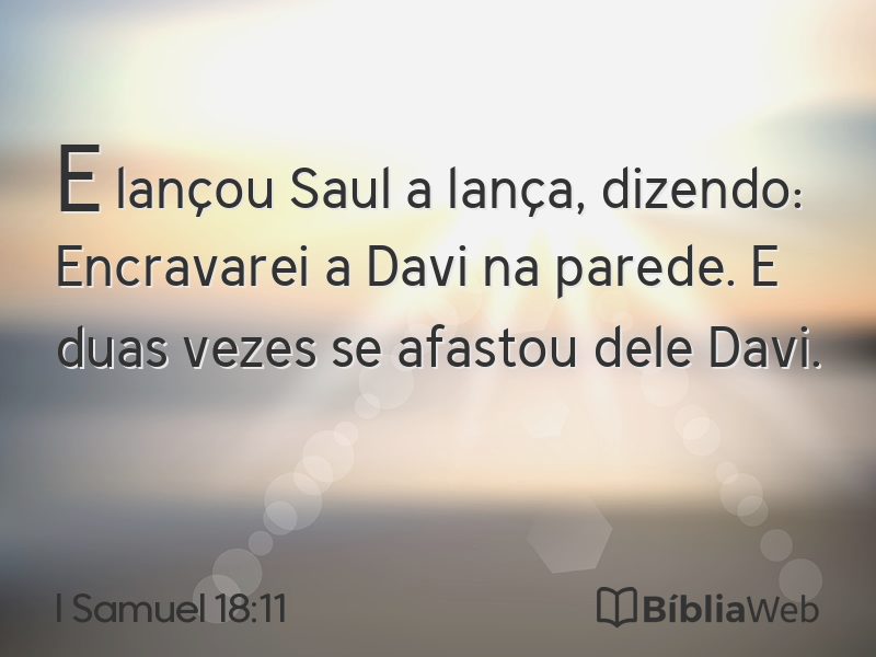 I Samuel 18:11 em imagem para compartilhar