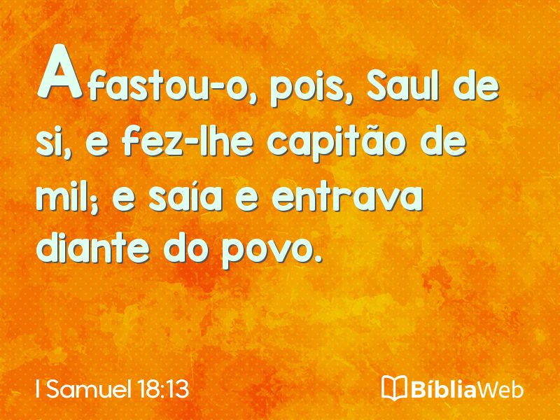I Samuel 18:13 em imagem para compartilhar