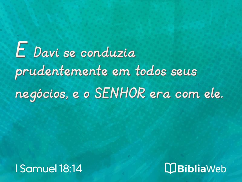 I Samuel 18:14 em imagem para compartilhar