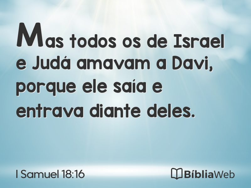 I Samuel 18:16 em imagem para compartilhar