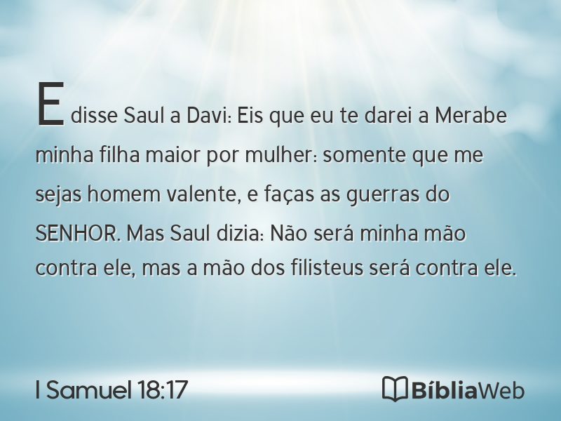 I Samuel 18:17 em imagem para compartilhar