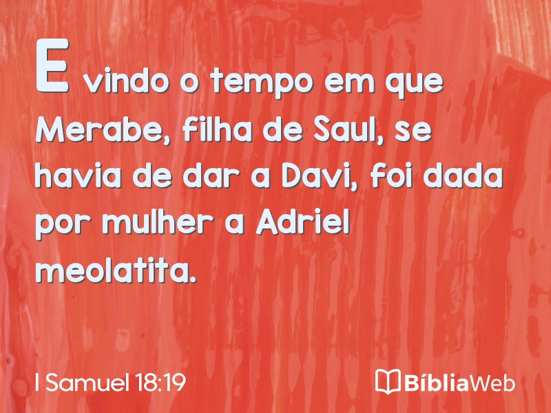 I Samuel 18:19 em imagem para compartilhar