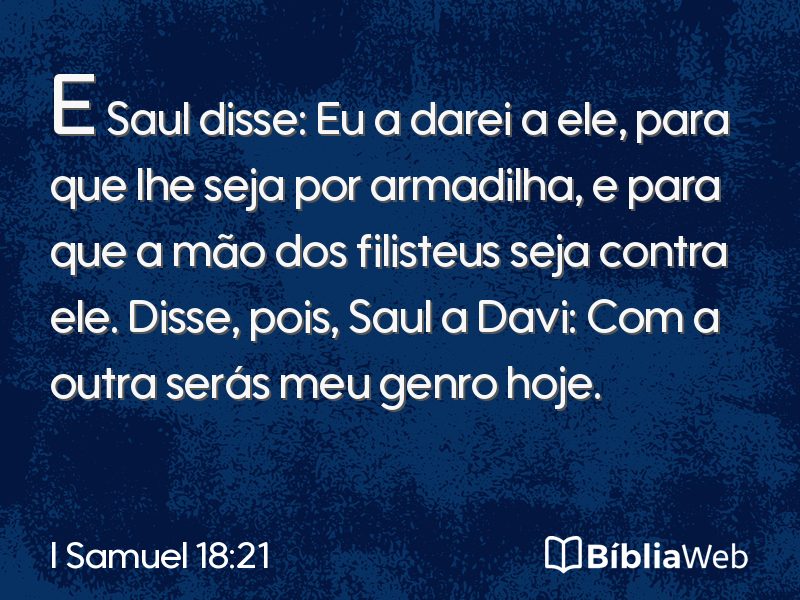 I Samuel 18:21 em imagem para compartilhar
