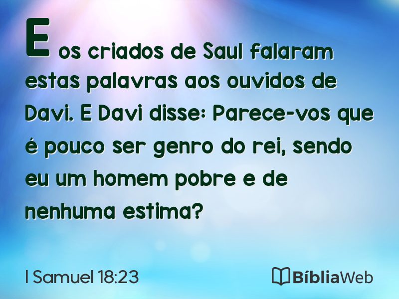 I Samuel 18:23 em imagem para compartilhar