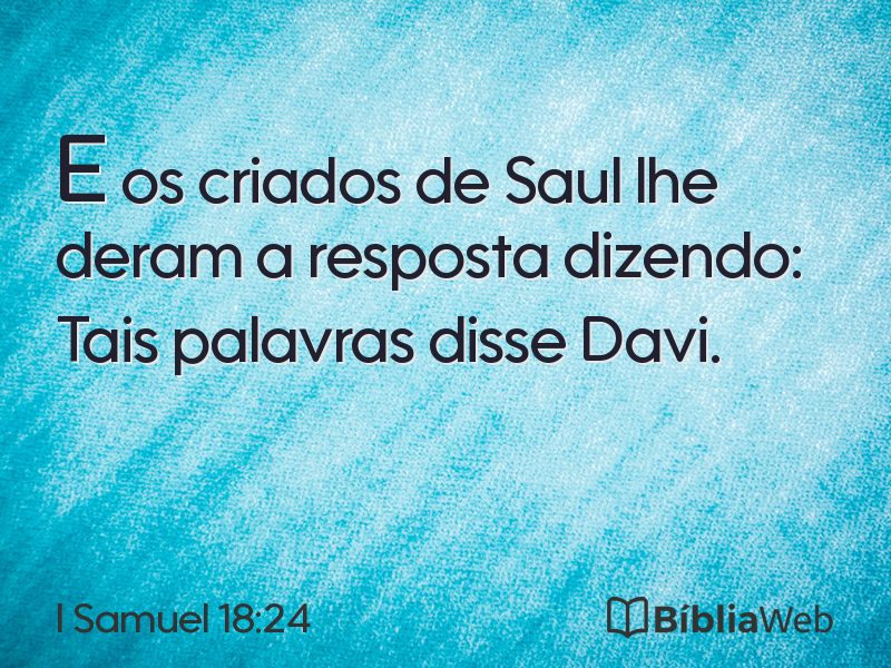 I Samuel 18:24 em imagem para compartilhar