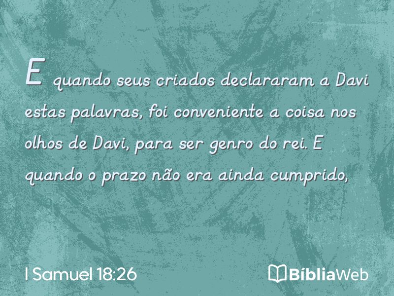 I Samuel 18:26 em imagem para compartilhar