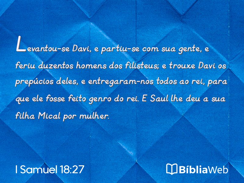 I Samuel 18:27 em imagem para compartilhar