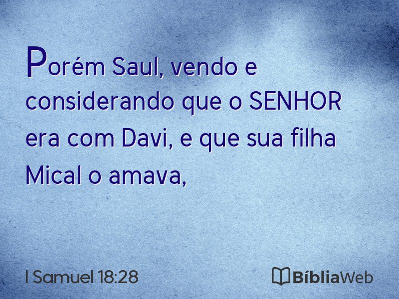 I Samuel 18:28 em imagem para compartilhar